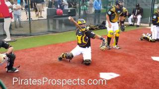 Pirates catcher Elias Diaz framing and blocking