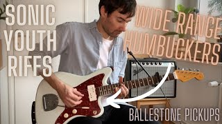 I put Wide Range Humbuckers in my Jazzmaster. Sonic Youth riffs Jazzblaster. Ballestone Pickups.