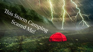 Solo Camping, Surviving a Record Breaking Arctic Storm. Heavy Rain, Thunderstorms & Lightning ASMR