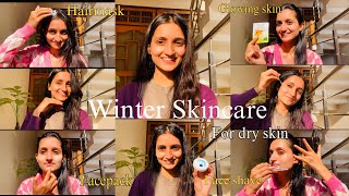 Winter Skincare for Dry Skin🎀✨Facecare at home, Dry \u0026 frizzy hair, Products, Homeremedies #skincare