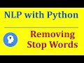 Removing stop words | Natural Language Processing with Python and NLTK
