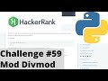 Hackerrank Python | Challenge #59 | Mod Divmod