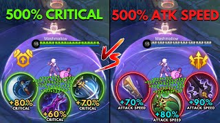 Melissa 500% Critical Build vs Melissa 500% Attack Speed Build