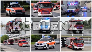 (inkl. seltener Aufnahmen) Einsatzfahrten Feuerwehr \u0026 Rettungsdienst \u0026 Polizei in Koblenz