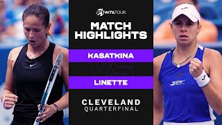 Daria Kasatkina vs. Magda Linette | 2021 Cleveland Quarterfinal | WTA Match Highlights