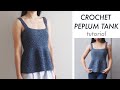 Crochet Peplum Tank Top DIY Tutorial