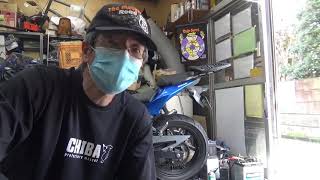 バイク屋の日常　VINO　オイル交換を承りましたので、交換作業をしながら、車体の状態を拝見ところ・・・。