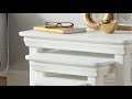 toulouse white painted nest of 3 tables