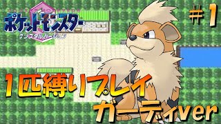 【ポケモンクリスタル】ジョウトのトレーナーに初代ポケモンの強さをわからせてやった。ポケモン1匹縛りプレイ!! ガーディきみに決めた！part 1【ゲーム実況】【縛りプレイ】