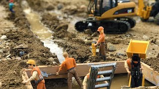 BRUDER TOYS tractors adn trucks construction - WATER PIPE! | Construction toys | Kids video