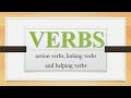 VERBS- Action verbs - Linking verbs - Helping verbs | Parts of speech - English Grammar