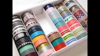 【DIY】マスキングテープの簡単で便利な収納アイデア♡～Easy and convenient storage idea for masking tape.