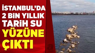 Tuzla'da su çekildi tarihi kalıntılar gün yüzüne çıktı | A Haber