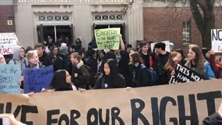 Students at Bloor Collegiate Institute participate in province-wide walkout