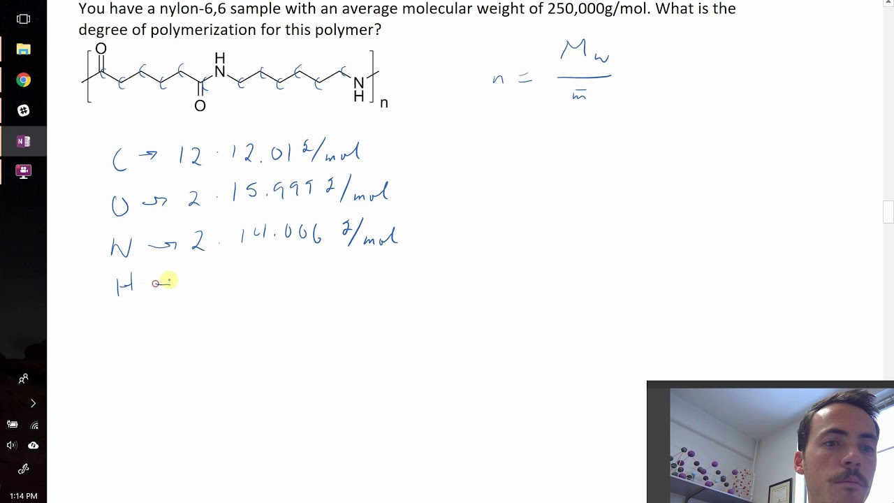 Degree Of Polymerization Example Problem - YouTube