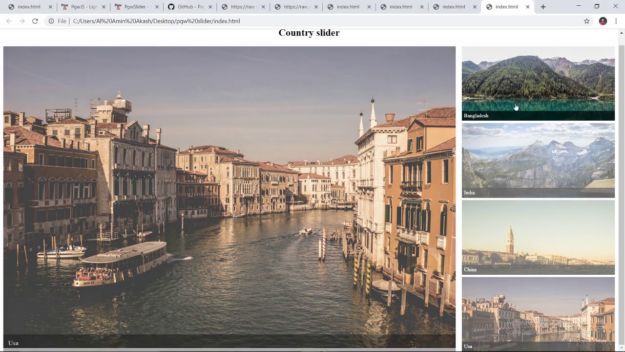 Pgwslider Responsive Slider For Jquery Plugin Youtube