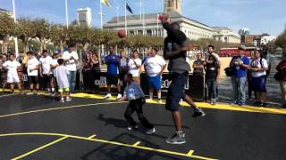 Festus Ezeli Challenges Kids at Jr. NBA Clinic