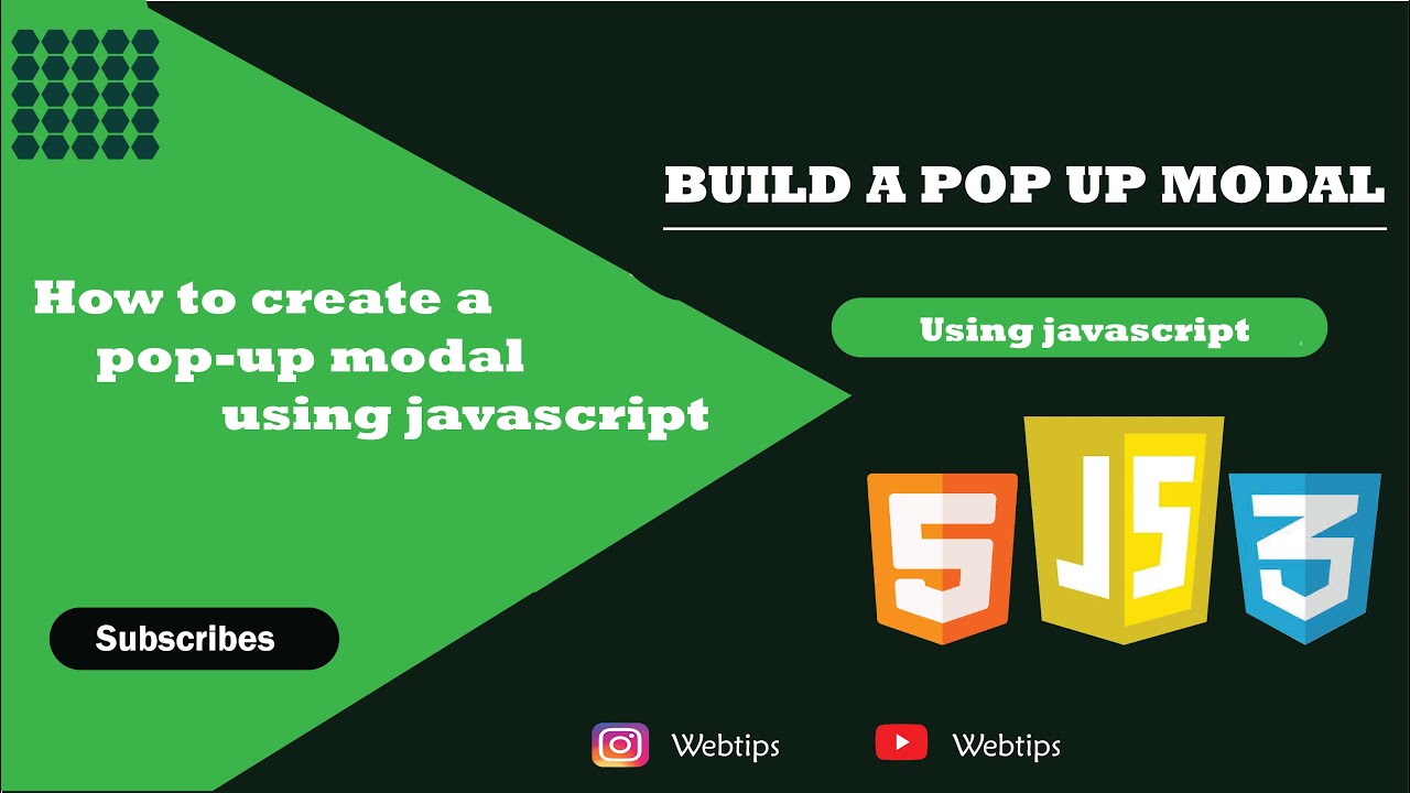 Create A Pop-up Modal With HTML/CSS And JavaScript ( Manual Version ...