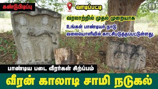 வீரன் காலாடி சாமி நடுகல் | பாண்டிய படை வீரர்கள் சிற்பம் | மதுரை வாடிப்பட்டி