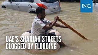 UAE's Sharjah streets clogged by flooding