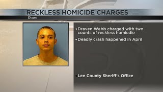 Dixon man charged with reckless homicide in April crash that killed two teenagers