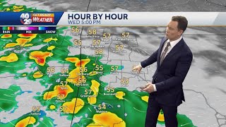 Widespread, heavy rain will begin moving in tomorrow