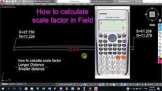 How to calculate scale factor of coordinates at site