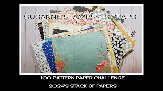 2024's Stack of Paper for the 100 Pattern Paper Challenge