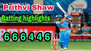 Prithvi Shaw Batting full highlights