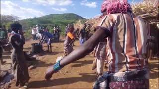 A female whipping ceremony in the Hamer tribe in Ethiopia