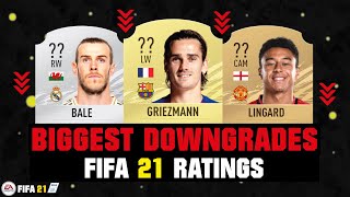 FIFA 21 | BIGGEST RATING DOWNGRADES! 😱🔥| FT. GRIEZMANN, BALE, LINGARD... etc