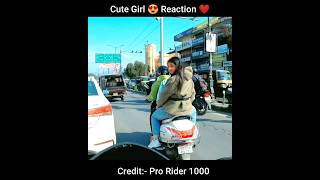 Cute girl 😘 Reaction ❤ Zx10r🔥Super Bike @PRORIDER1000AgastayChauhan