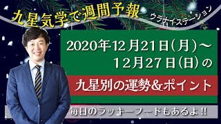 2020年12月21日（月）〜12月27日（日）の週間運勢予報♪（九星気学と易に基づいた運勢）