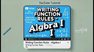 Writing Function Rules - Algebra I - How to Write Function Rule Example - Algebra I Tutorial