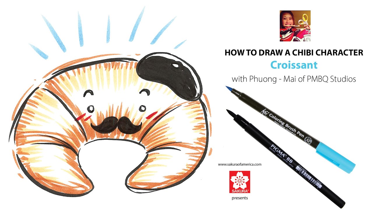 How To Draw A Chibi Croissant Youtube
