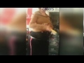 moment heavily pregnant woman hits belly with hammer