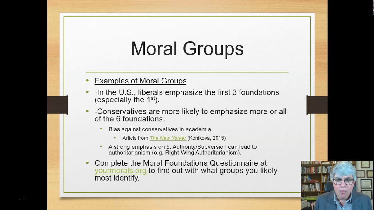 Moral Foundations Theory, Part 2: The Six Moral Foundations - YouTube