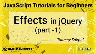 #41 Effects in JQuery Part 1