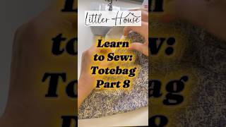 Totebag Tutorial Part 8 - Attach the pocket and finish with topstitching