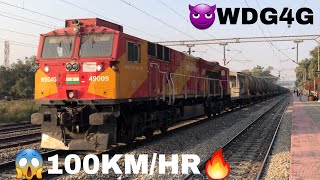 WDG4G Locomotive Pulling Diesel Tanker Train In Full Speed Of 100km\\hr | Indian Railways