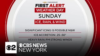 First Alert Weather: Heavy rain, windy Sunday in New York - 2/15/25