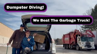 We Beat the Garbage Truck While Dumpster Diving and Filled Our Trunk!