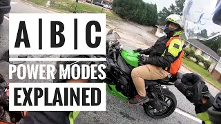 2009 Suzuki gsxr 600 driver modes | Testing A B and C modes