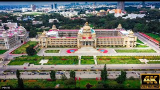 Vidhan Soudha Bengaluru city 4k drone view video