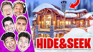 CRAZY GAME OF HIDE AND SEEK IN SNOWY CABIN MANSION!!