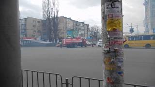 Пожарная машина на Правды-Калиновой - Днепропетровск, 17.03.2014