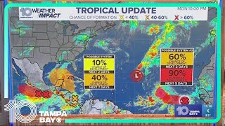 Tracking the Tropics: Tropical Storm Kirk strengthens, keeping an eye on wave in the Caribbean