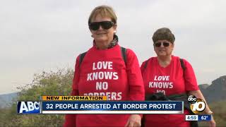 32 people arrested at border protest