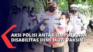 Kisah Raymundus, Anak Disabilitas yang Dibopong Polisi Demi Ikut Vaksinasi Covid-19