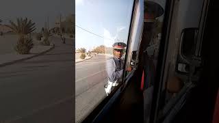 Morocco - Road to Sahara, Moroccan Guard (Like Police) Check on Road #morocco #roadtrip #check